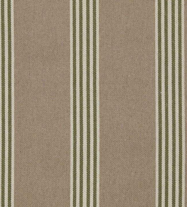 Falmouth Stripe Fabric by Ian Mankin Latte/Khaki