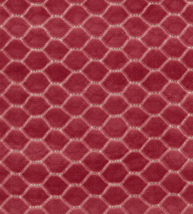 Faraday Velvet Fabric by Sanderson Carmine