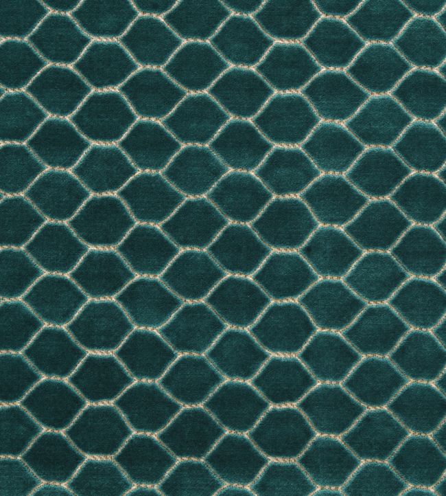 Faraday Velvet Fabric by Sanderson Malachite