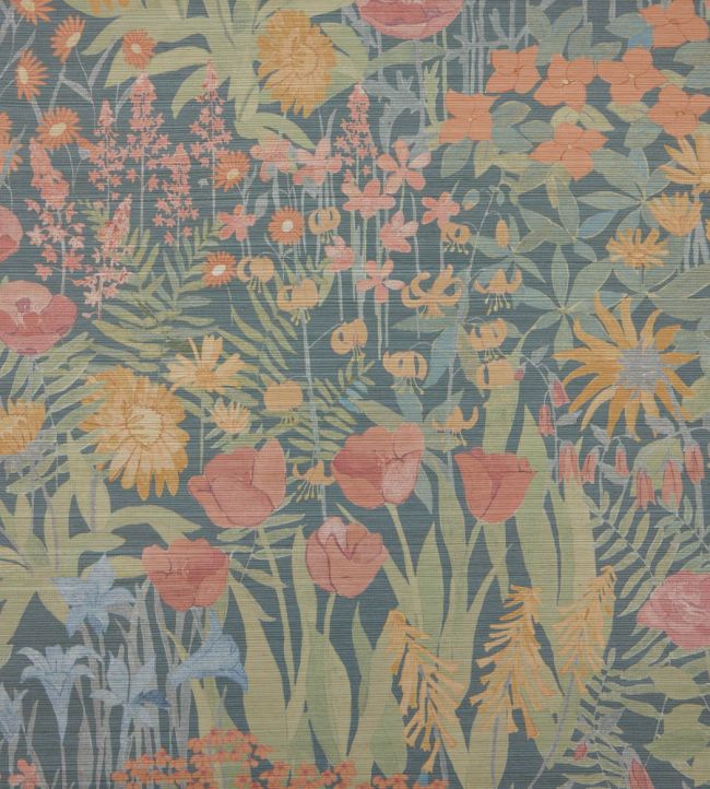 Faria Flowers Wallpaper by Liberty Lacquer Moss