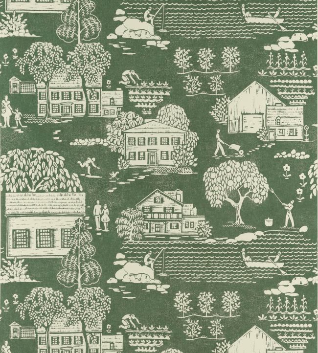 Farmingdale Wallpaper by Anna French Green