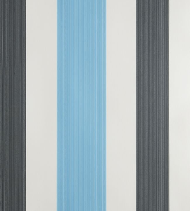 Chromatic Stripe Wallpaper by Farrow & Ball St Giles Blue