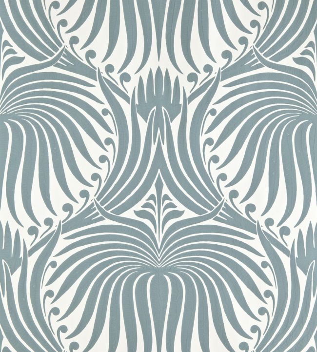 Lotus Wallpaper by Farrow & Ball Oval Room Blue