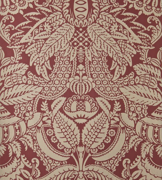 Orangerie Wallpaper by Farrow & Ball Eating Room Red
