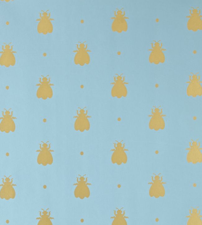 Bumble Bee Wallpaper by Farrow & Ball Stone Blue