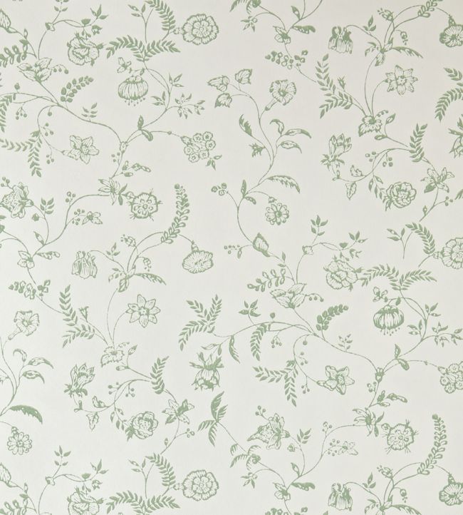 Uppark Wallpaper by Farrow & Ball Breakfast Room Green