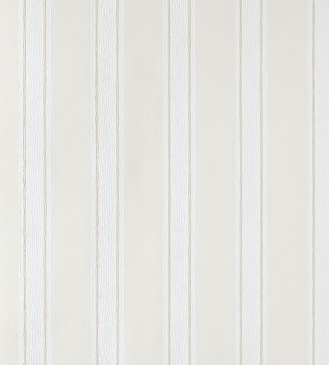 Block Print Stripe Wallpaper by Farrow & Ball White Tie
