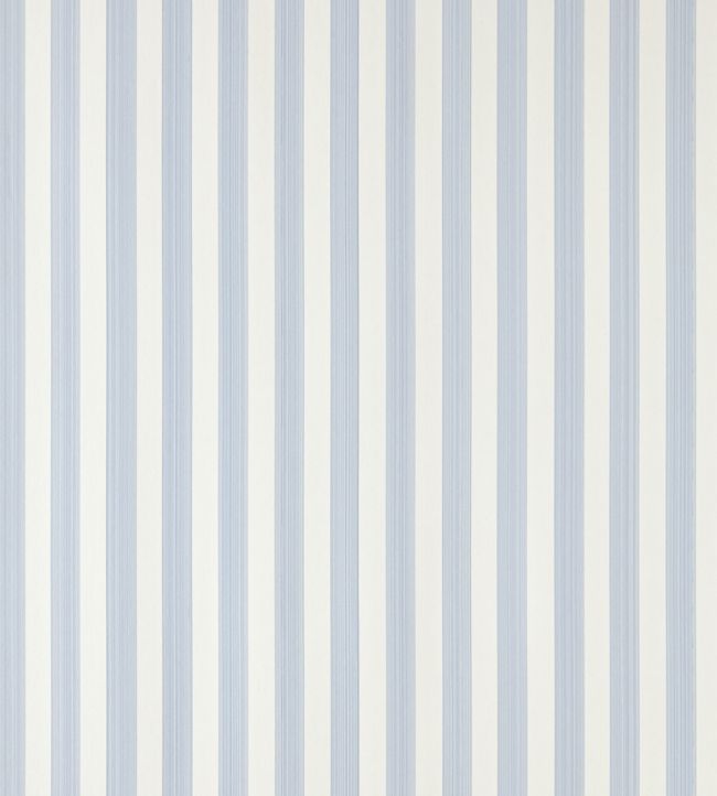 Closet Stripe Wallpaper by Farrow & Ball Lulworth Blue