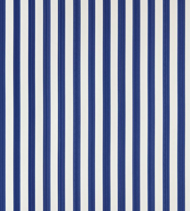 Closet Stripe Wallpaper by Farrow & Ball Pitch Blue