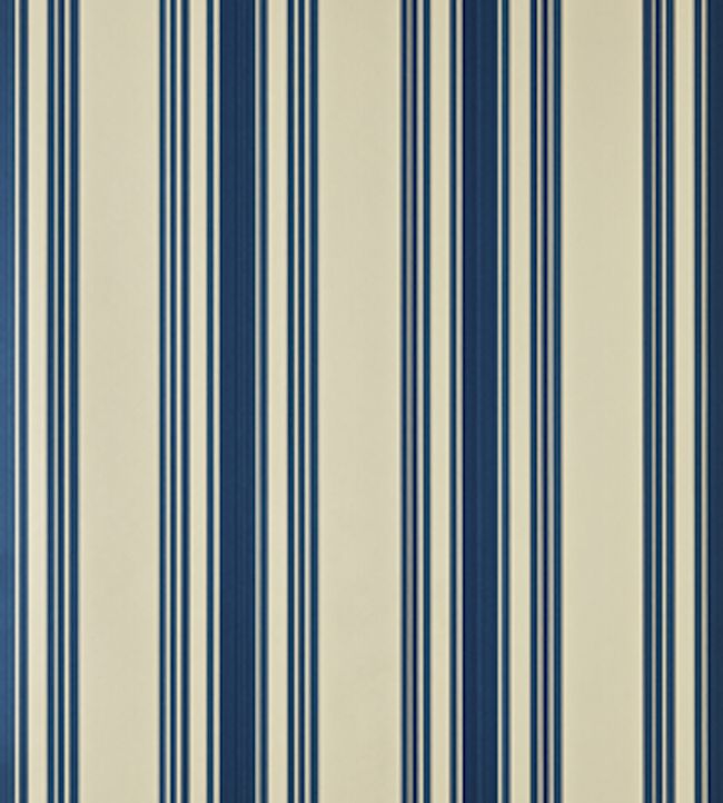 Tented Stripe Wallpaper by Farrow & Ball Hague Blue