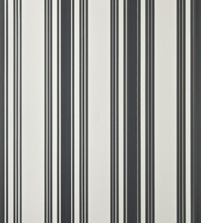 Tented Stripe Wallpaper by Farrow & Ball Off-Black
