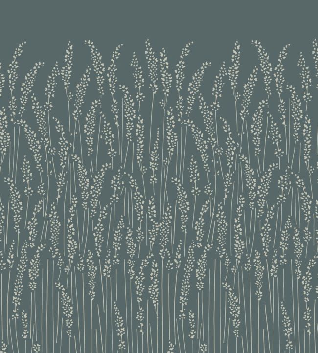 Feather Grass Mural by Farrow & Ball Inchyra Blue / Mizzle