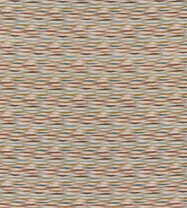 Felbrigg Fabric by Mulberry Home Teal/Chestnut