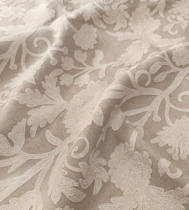 Ferahan Linen Fabric by Warwick Parchment