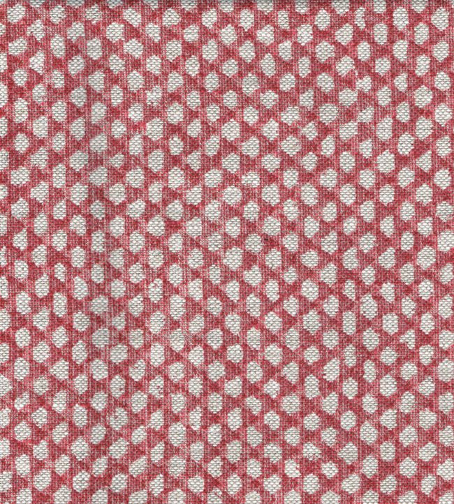 Wicker Linen Fabric by Fermoie Burgundy