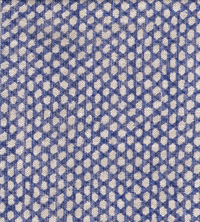 Wicker Linen Fabric by Fermoie Blueberry