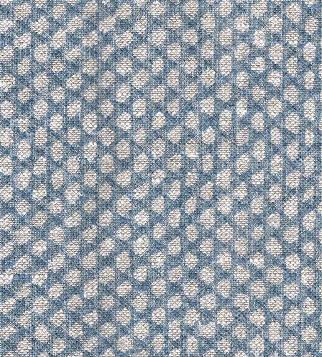 Wicker Linen Fabric by Fermoie Blue