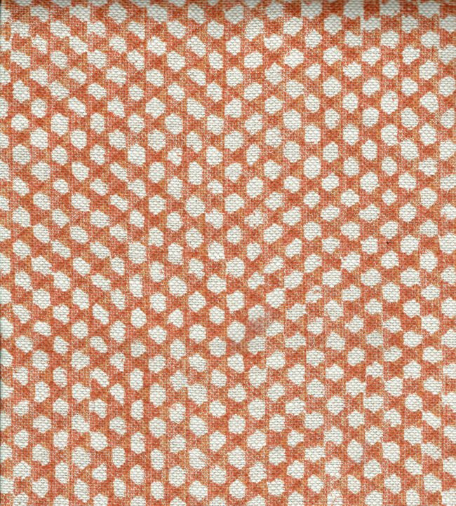 Wicker Linen Fabric by Fermoie Burnt Orange