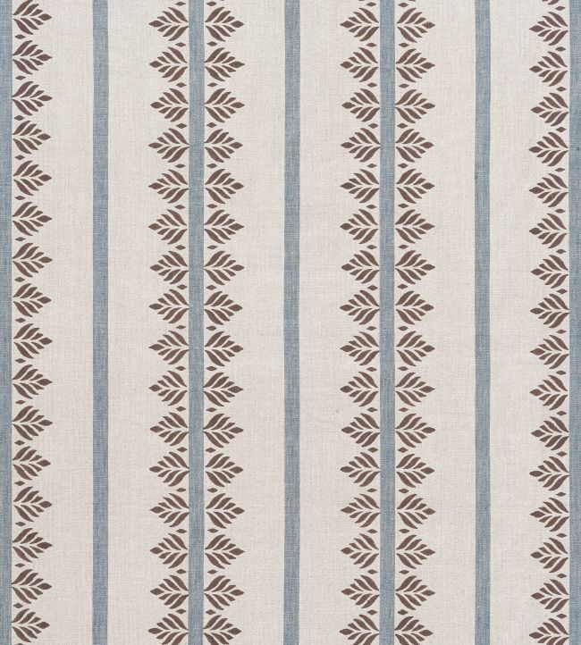 Fern Stripe Fabric by Anna French Brown and Slate