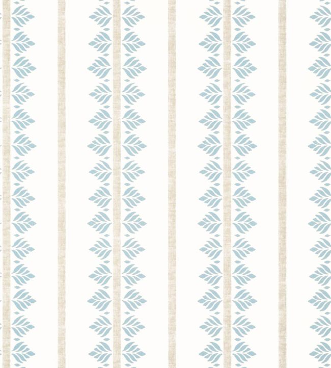 Fern Stripe Wallpaper by Anna French Spa Blue