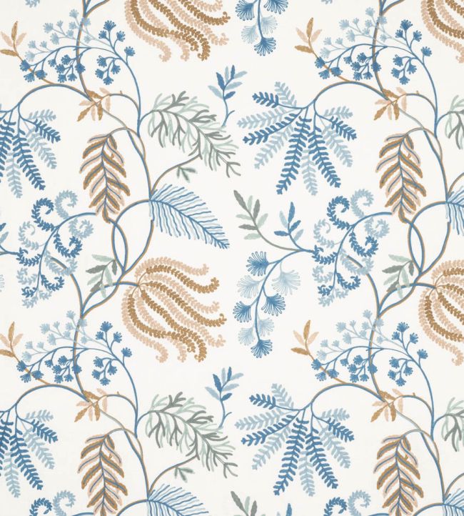 Fern Tree Fabric by Colefax and Fowler Blue