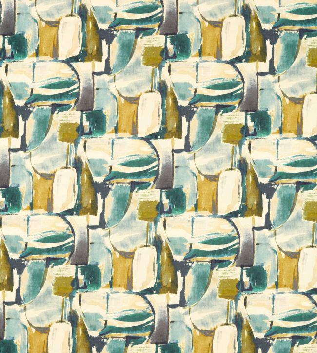 Figura Fabric by Clarke & Clarke Teal/Mineral
