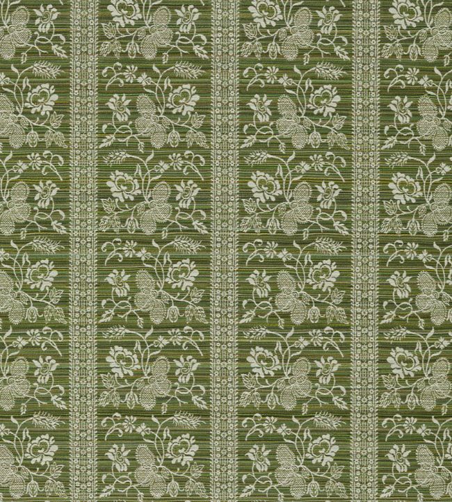 Filigree Bellagio Stripe Fabric by Zoffany Evergreen