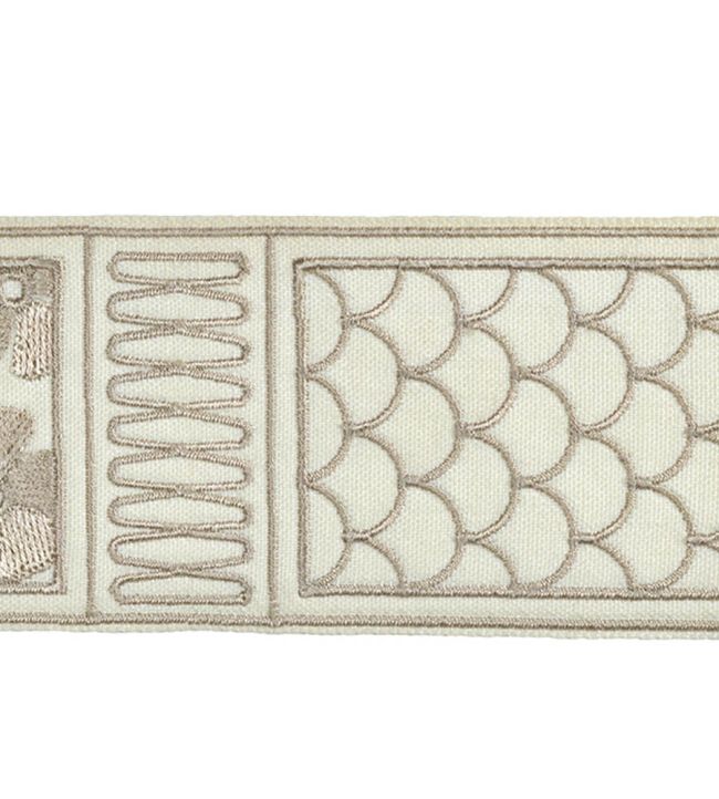 Fiorella Embroidered Braid 60mm Trimming by Houles Sabbia
