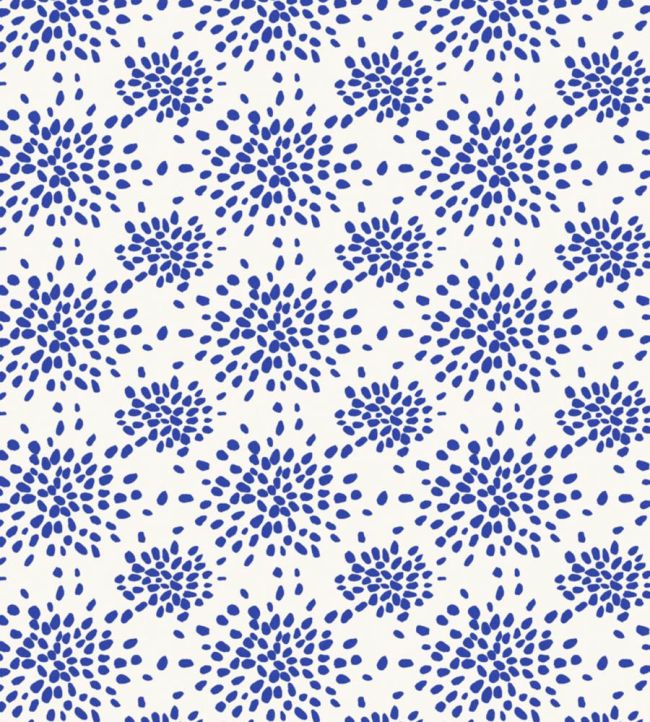 Fireworks Wallpaper by Scalamandre Blue On White