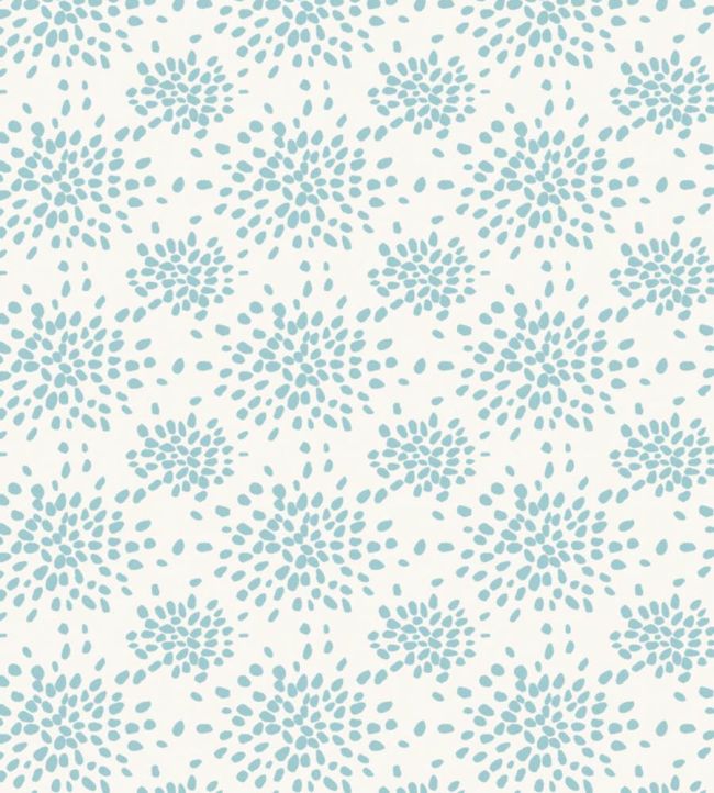 Fireworks Wallpaper by Scalamandre Turquoise