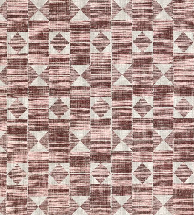 Flag Fabric by Fermoie Deep Red
