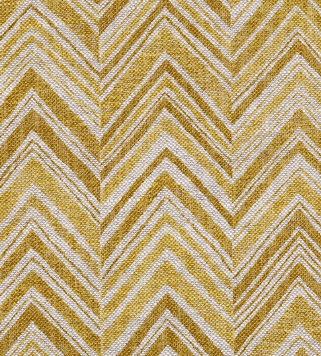 Flame Stitch Fabric by Fermoie Yellow