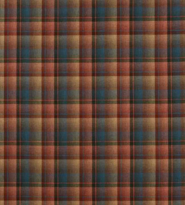 Flavigny Fabric by Nina Campbell Teal/Copper