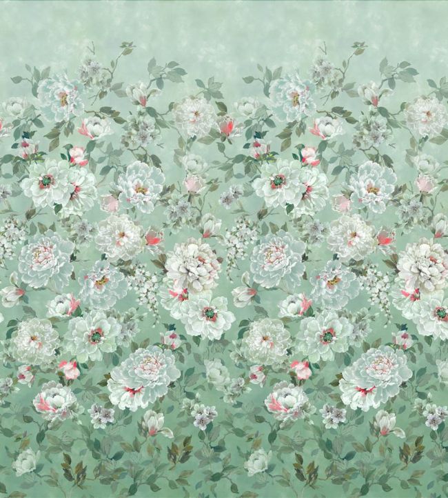 Fleur Blanche Mural by Designers Guild Eau De Nil