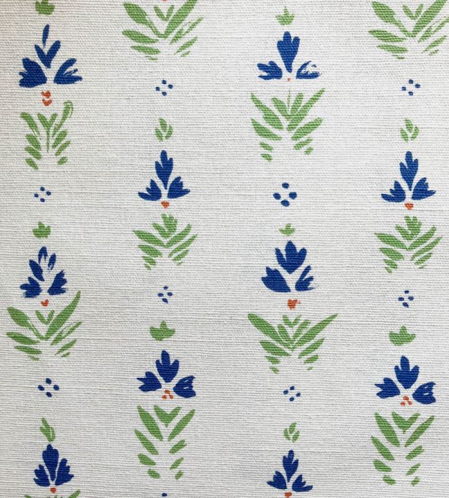 Fleur Fabric by Kate Medlicott Blue-Green
