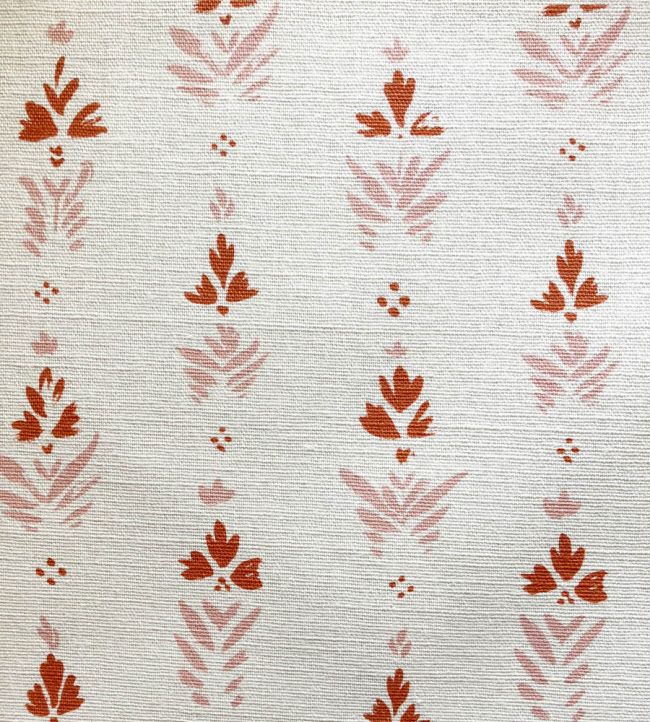 Fleur Fabric by Kate Medlicott Pink-Rust