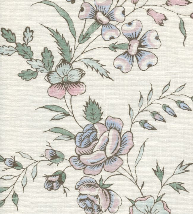 Fleurie Fabric by Lewis & Wood Peppermint Rose