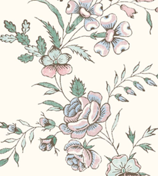 Fleurie Wallpaper by Lewis & Wood Peppermint Rose