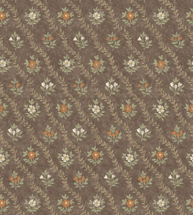 Fleuron Wallpaper by DADO Chestnut
