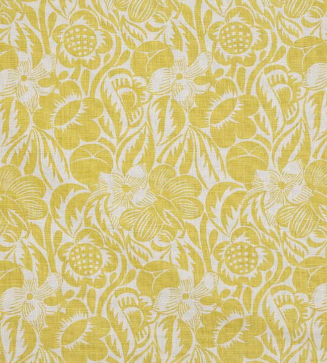 Fleurs Etoilees Fabric by Christopher Farr Cloth Lemon