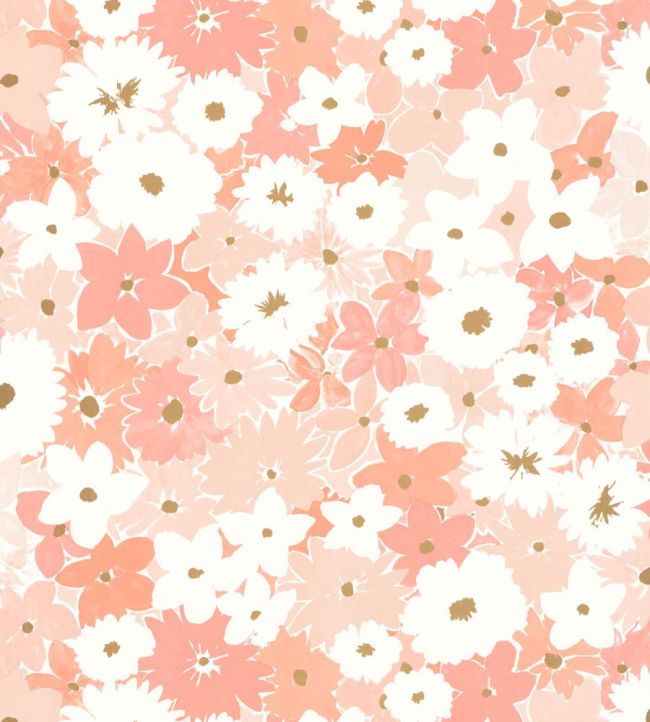 Flora Wallpaper by Caselio Rose layette