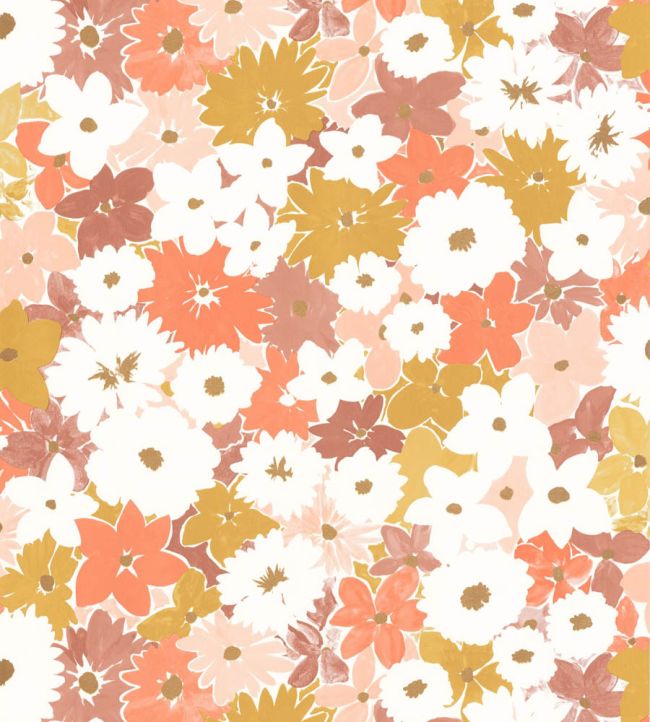 Flora Wallpaper by Caselio Rose