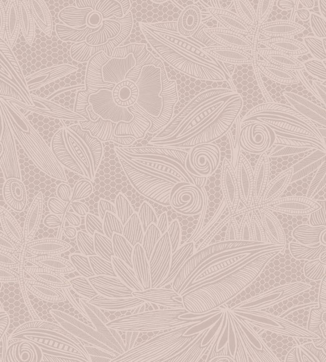 Floral Lace Wallpaper by Eijffinger Pink