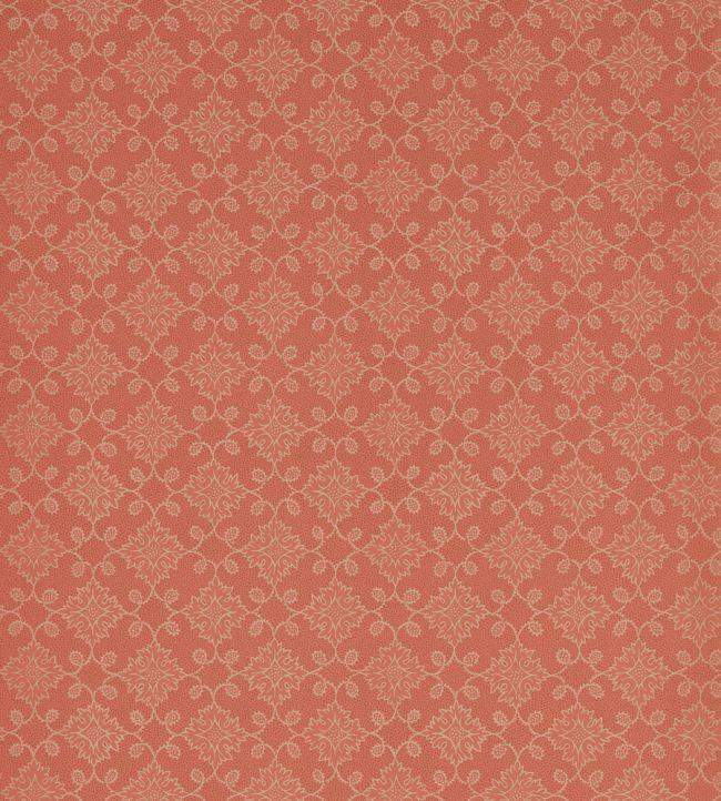 Floral Tracery Wallpaper by Zoffany Deep Salmon