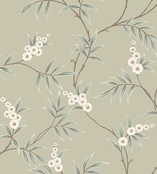 Floral Tree Wallpaper by Borastapeter Green