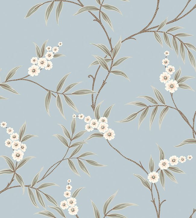 Floral Tree Wallpaper by Borastapeter Sky Blue