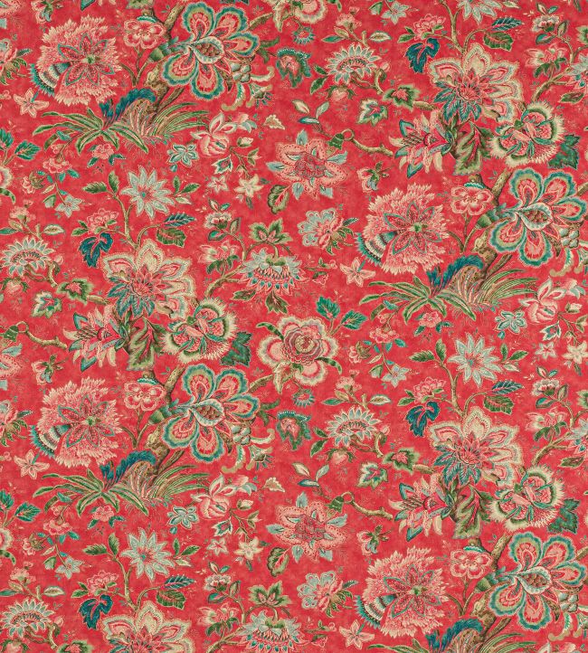 Flores Fabric by Colefax and Fowler Red
