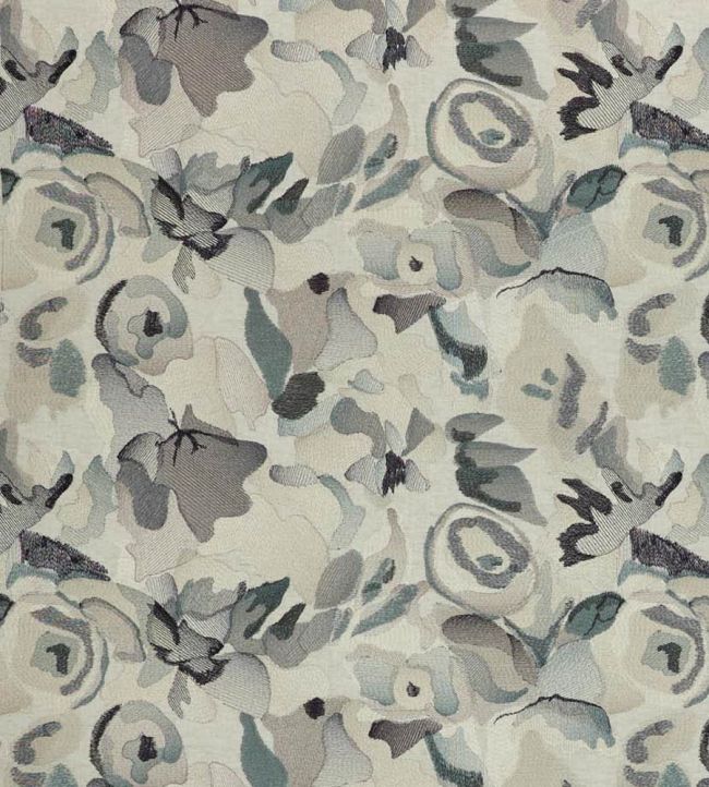 Flores Embroidery Fabric by Harlequin Pumice/Slate/Beau