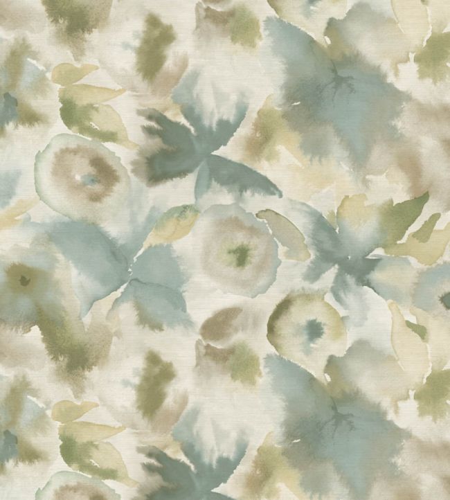 Flores Mural by Harlequin Aloe/Honey/Viridian