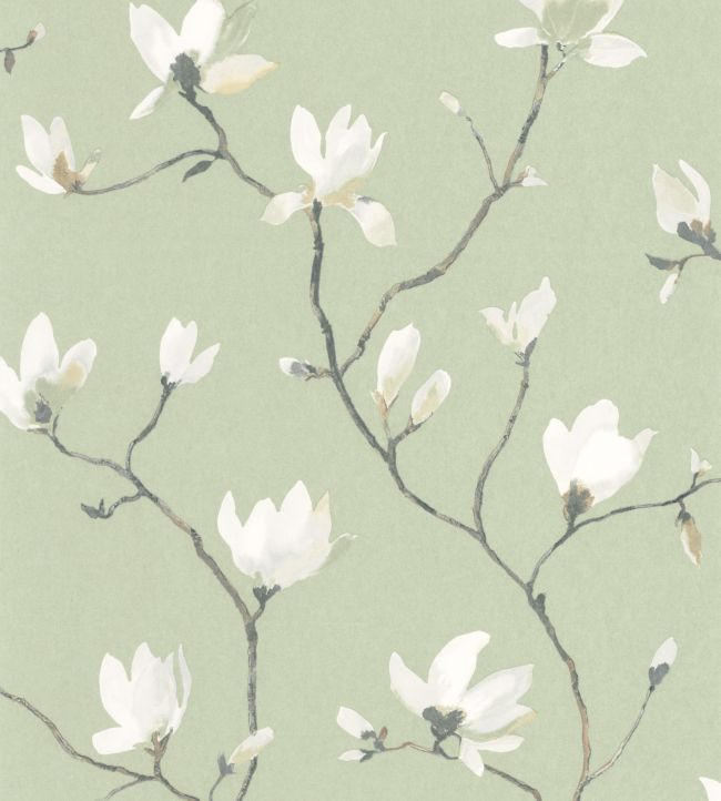 Florescence Suzhou Wallpaper by Casadeco Vert Sauge